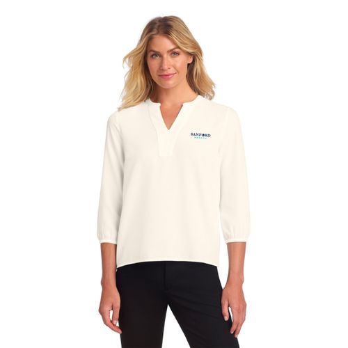 Mercer+Mettle Women's Stretch Crepe 3/4-Sleeve Blouse image thumbnail