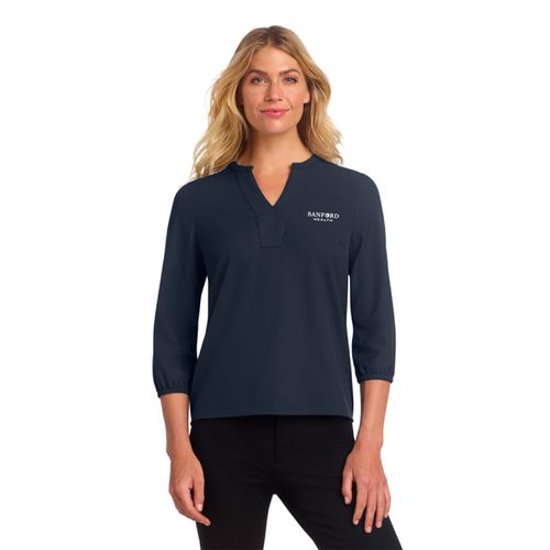Mercer+Mettle Women's Stretch Crepe 3/4-Sleeve Blouse image thumbnail