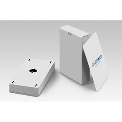 Image of Poker Playing Cards with White Box