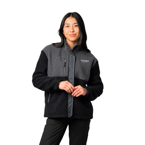 Women's Warm Up Coloblock Sherpa Fleece Jacket image thumbnail