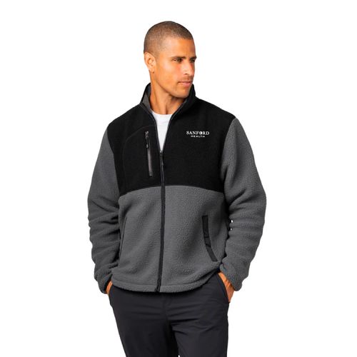 Men's Warm Up Colorblock Sherpa Fleece Jacket image thumbnail