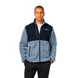 Image of Men's Warm Up Colorblock Sherpa Fleece Jacket