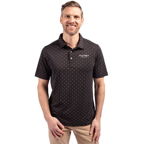 Tall Virtue Recycled Tile Print Featherlight Pique Polo image thumbnail