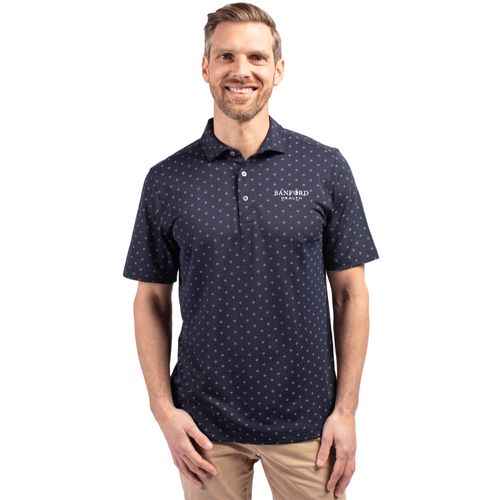 Tall Virtue Recycled Tile Print Featherlight Pique Polo image thumbnail