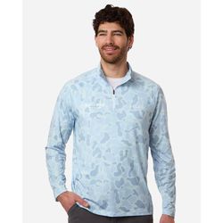 Image of HUK Men's Airweight KC Printed Quarter-Zip Pullover