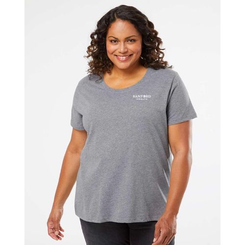 LAT Women's Curvy Collection Fine Jersey Tee image thumbnail