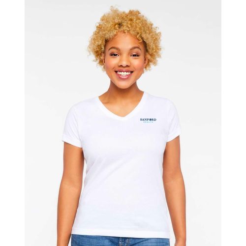 LAT Women's Fine Jersey V-Neck Tee image thumbnail