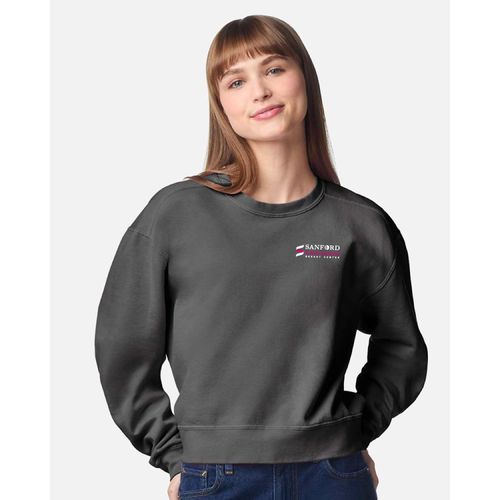 Women's Garment-Dyed Mid-Length Crewneck Sweatshirt image thumbnail