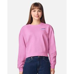 Image of Women's Garment-Dyed Mid-Length Crewneck Sweatshirt