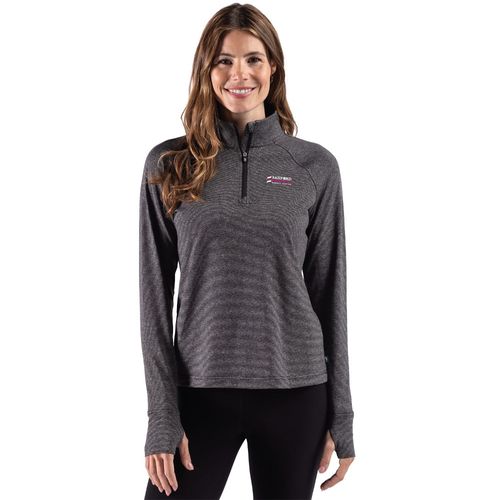 Adapt Soft Knit Stripe Womens Quarter Zip Pullover image thumbnail