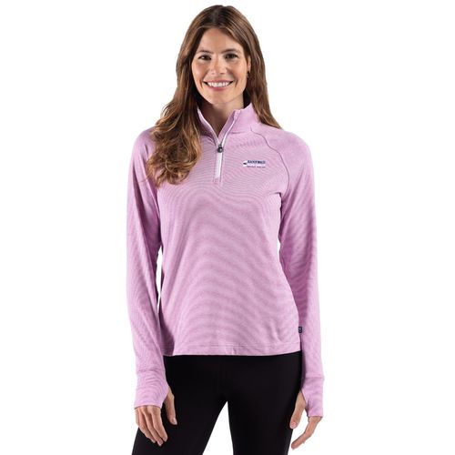 Adapt Soft Knit Stripe Womens Quarter Zip Pullover image thumbnail