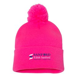 Image of 12" Pom-Pom Cuffed Beanie