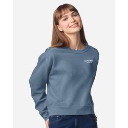 Image of Women's Garment-Dyed Mid-Length Crewneck Sweatshirt
