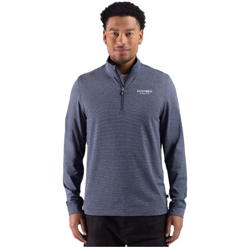 Adapt Soft Knit Stripe Mens Quarter Zip Pullover image thumbnail