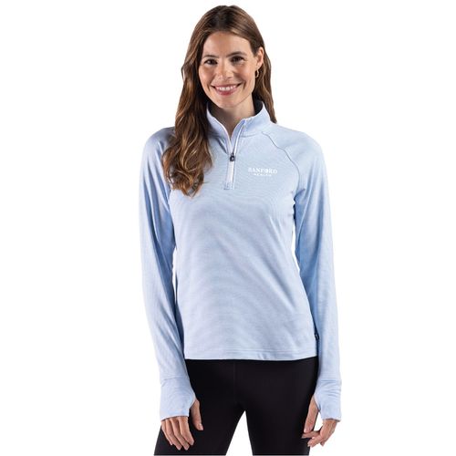 Adapt Soft Knit Stripe Womens Quarter Zip Pullover image thumbnail