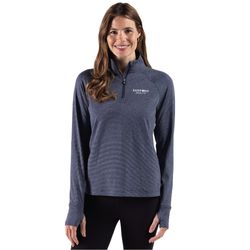 Image of Adapt Soft Knit Stripe Womens Quarter Zip Pullover