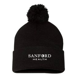 Image of 12" Pom-Pom Cuffed Beanie