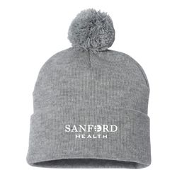 Image of 12" Pom-Pom Cuffed Beanie