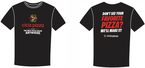 Cicis Team Member Tees - Favorite Pizza? image thumbnail