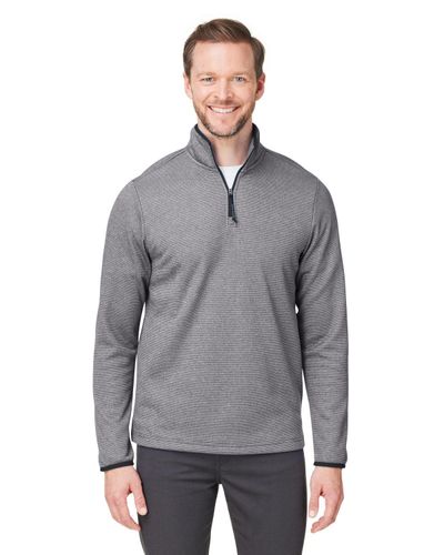 Men's Venture Heathered Stripe Quarter-Zip image thumbnail