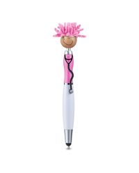 Image of Pink Mop Top Screen Cleaner With Stethoscope Stylus Pen