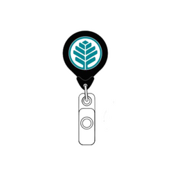 Image of Black Atrium Health Badge Reel