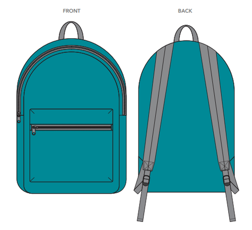 Teal Recycled Canvas Backpack image thumbnail