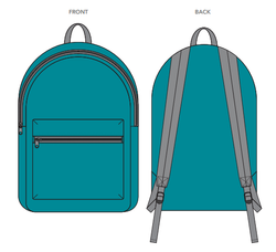 Image of Teal Recycled Canvas Backpack