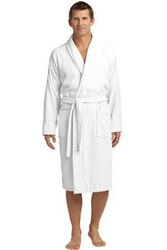 Image of Checkered Terry Shawl Collar Robe