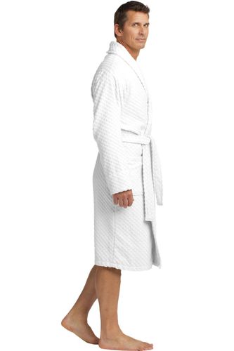 Checkered Terry Shawl Collar Robe image thumbnail
