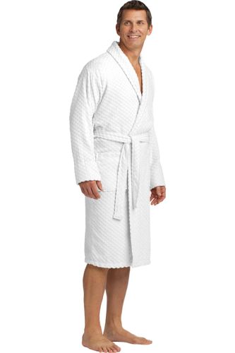 Checkered Terry Shawl Collar Robe image thumbnail