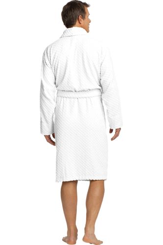 Checkered Terry Shawl Collar Robe image thumbnail
