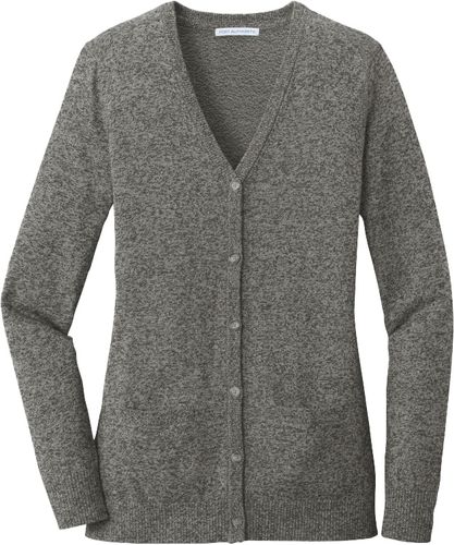 Port Authority ® Ladies Marled Cardigan Sweater image thumbnail