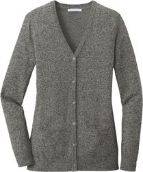 Image of Port Authority ® Ladies Marled Cardigan Sweater