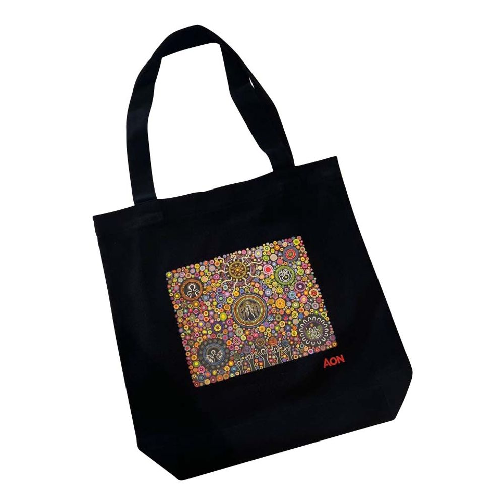 Aon Indigenous Cotton Canvas Tote Bag primary image