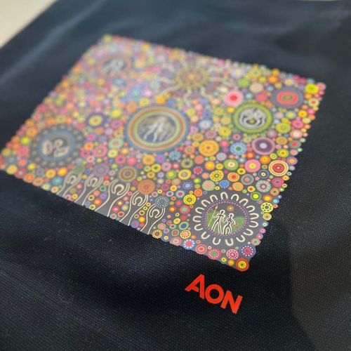 Aon Indigenous Cotton Canvas Tote Bag image thumbnail