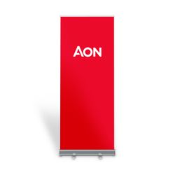 Image of Pull Up Banner (New) - Aon on red 