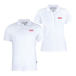 Image of White Business Polo Shirt - Mens