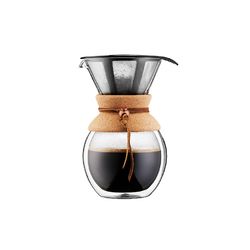 Image of Bodum Pour Over 8 Cup Double Wall Coffeemaker w/ Cork Band