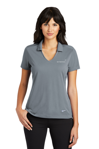 Women's Nike DrFit Vertical Mesh Polo (Decorated on Demand) image thumbnail