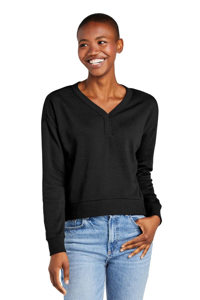 District Women's Perfect Tri Fleece V-Neck Sweatshirt DT1312 primary image