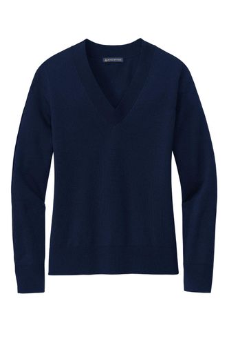 Brooks Brothers Women's Cotton Stretch V-Neck Sweater BB18401 image thumbnail