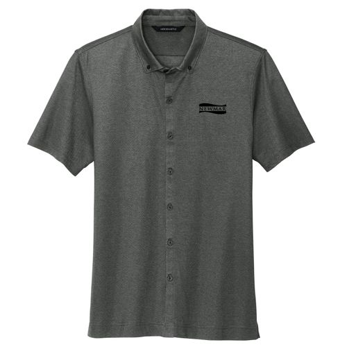 NEWS99 Stretch Pique Full-Button Polo image thumbnail