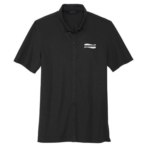 NEWS99 Stretch Pique Full-Button Polo image thumbnail