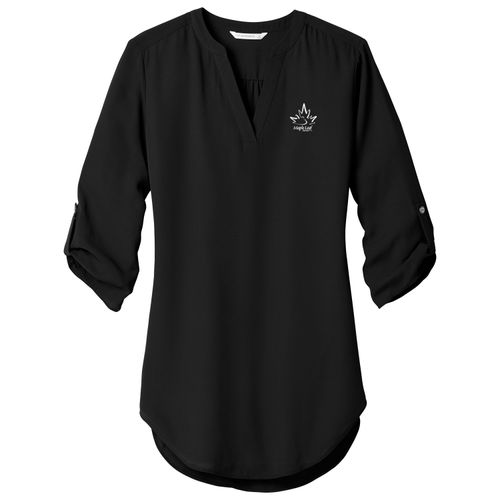 MLFS117 Ladies 3/4-Sleeve Tunic Blouse image thumbnail