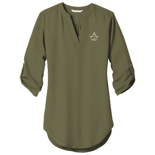 MLFS117 Ladies 3/4-Sleeve Tunic Blouse image thumbnail