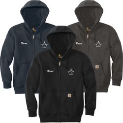 Image of MLFJ23 Carhartt  Rain Defender Hooded Zip-Front Sweatshirt