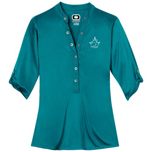 MLFS139 Ladies Ogio Crush Henley image thumbnail