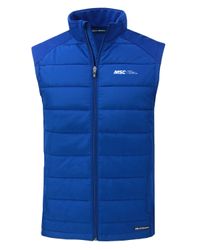 Image of Cutter & Buck Evoke Hybrid Eco Softshell Recycled Men's Full Zip Vest
