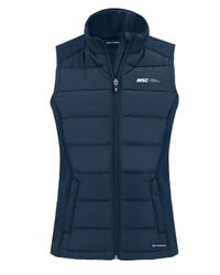 Image of Cutter & Buck Evoke Hybrid Eco Softshell Recycled Womens Full Zip Vest